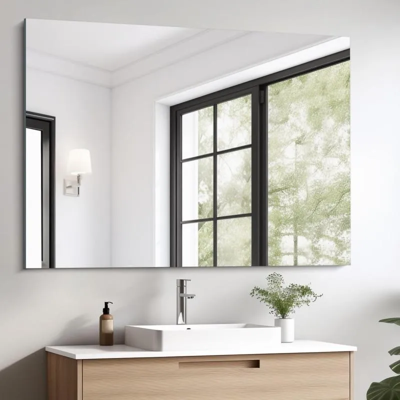 Grande specchio da parete senza telaio