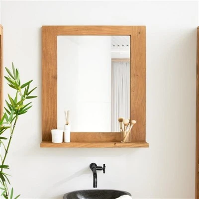 Specchio da bagno con scaffale